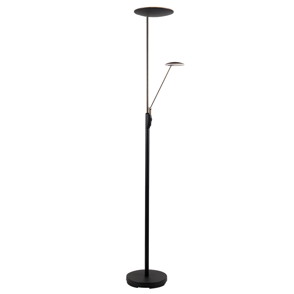 MS Belysning Bergamo LED uplight gulvlampe, svart