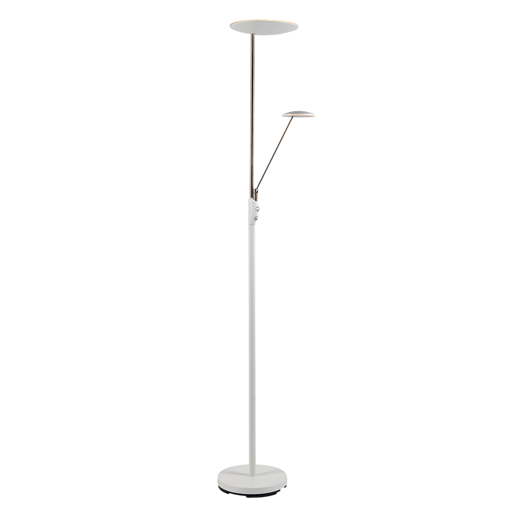 MS Belysning Bergamo LED uplight gulvlampe, hvit